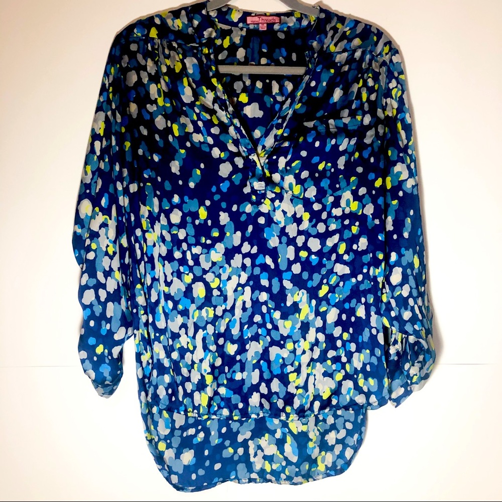 Colorful Satin Blouse